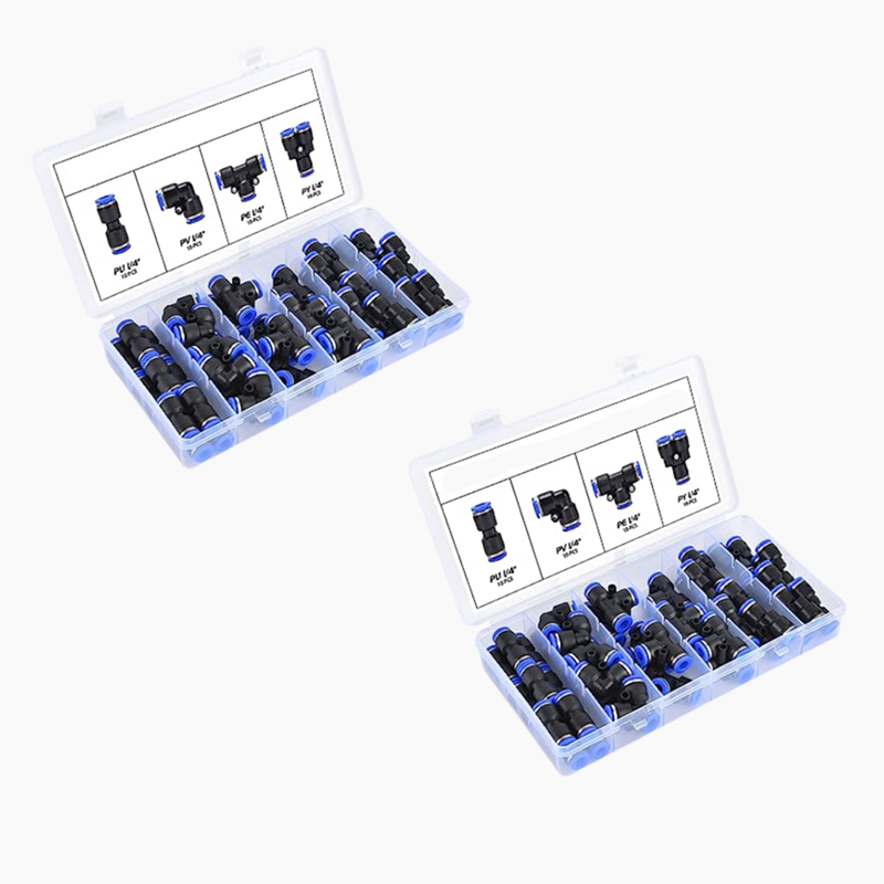 1/4 Inch Pneumatic Push-to-Connect Air Hose Fittings Kit ⚡🔧
