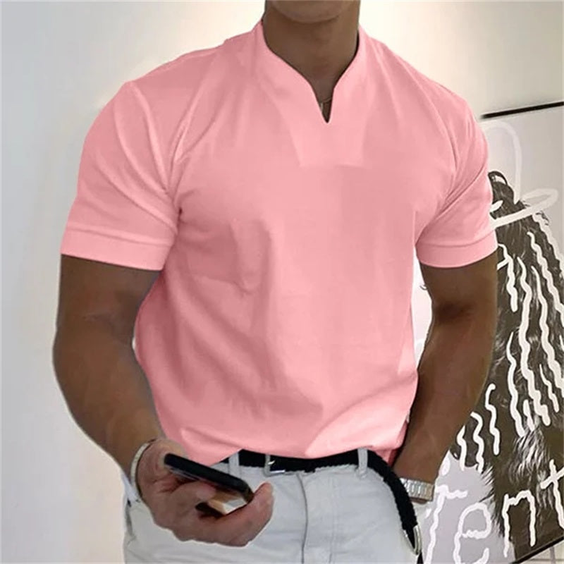 ⏳Time-Limited Special⏰Men Gentlemans Business Short Sleeve Fitness T-shirt