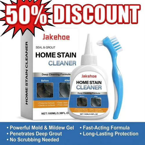 💥Mold Remover Gel with Scrub Brush – Heavy Duty Mildew Stain Cleaner for Washer Gasket, Shower Caulk, Tile Grout & Bathroom