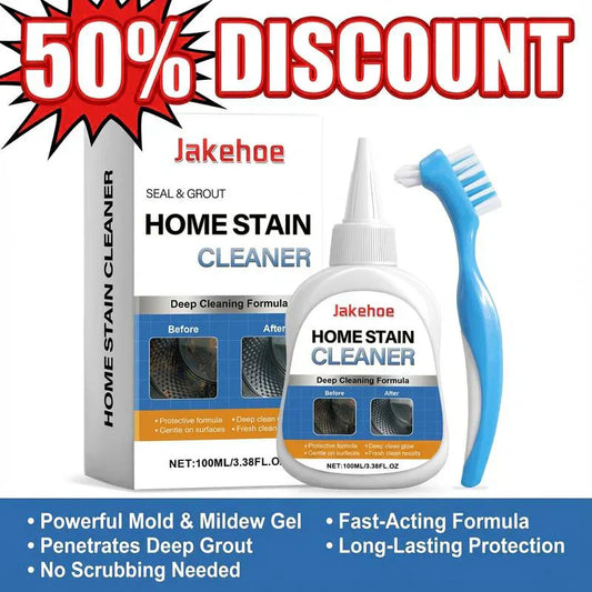 💥Mold Remover Gel with Scrub Brush – Heavy Duty Mildew Stain Cleaner for Washer Gasket, Shower Caulk, Tile Grout & Bathroom