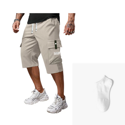 📢Men's Casual Drawstring Capri Cargo Pants