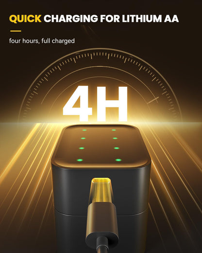 🏆Flash Sale💥🎁🔋Charging Compartment - Rechargeable Aa/Aaa Lithium Battery