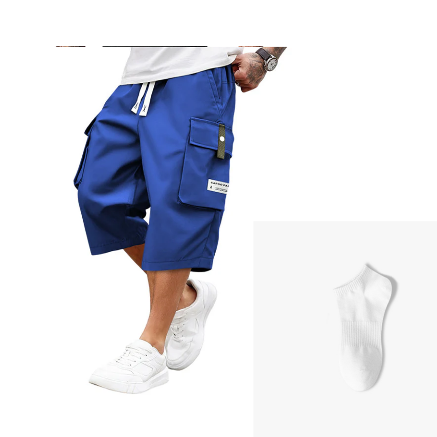 📢Men's Casual Drawstring Capri Cargo Pants