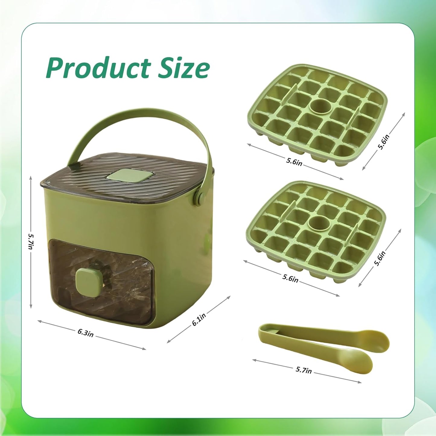 🧊Portable Ice Maker with Lid and Storage Box (50 cubes)