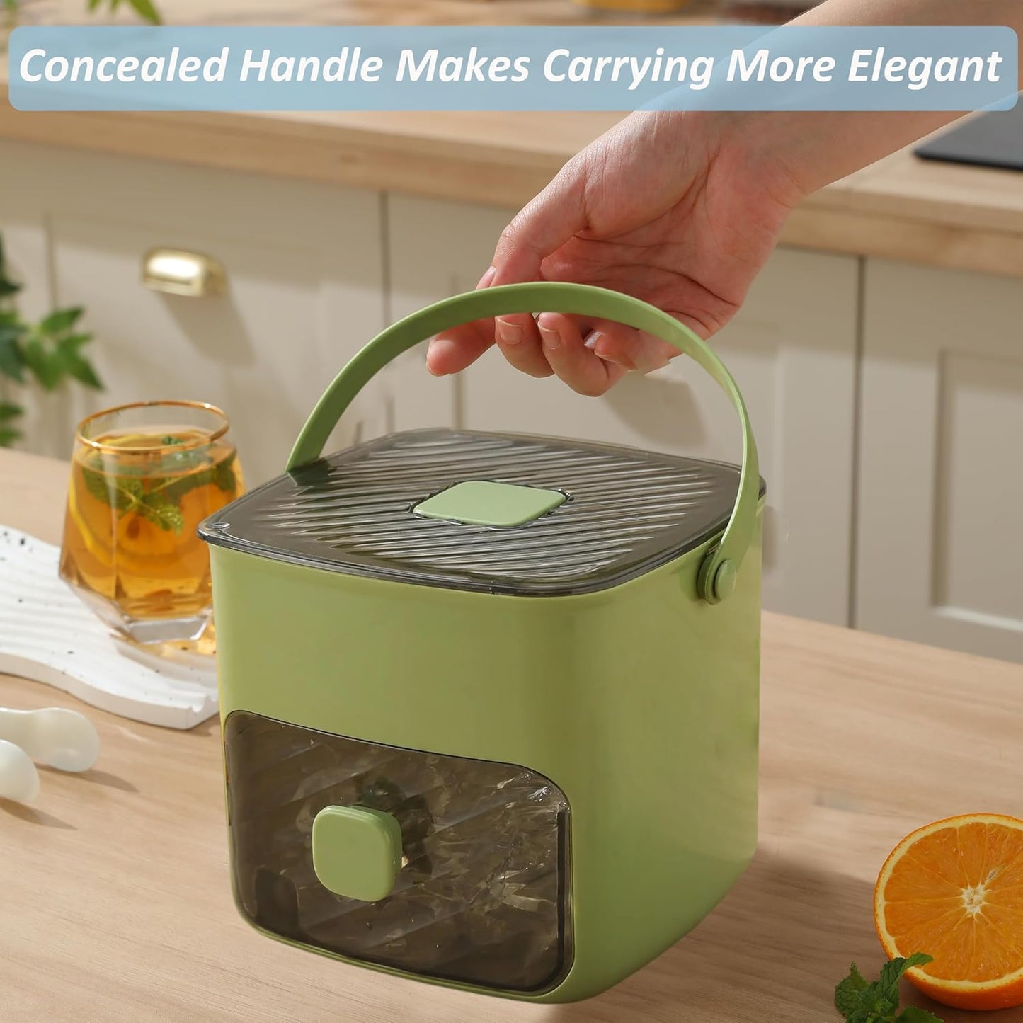 🧊Portable Ice Maker with Lid and Storage Box (50 cubes)