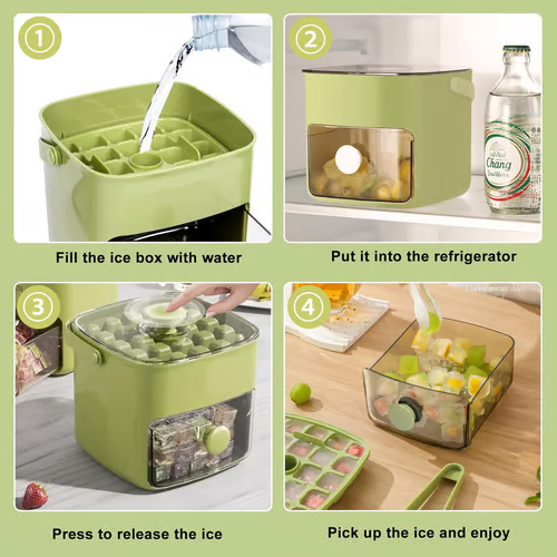 🧊Portable Ice Maker with Lid and Storage Box (50 cubes)
