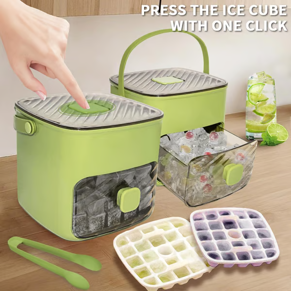 🧊Portable Ice Maker with Lid and Storage Box (50 cubes)