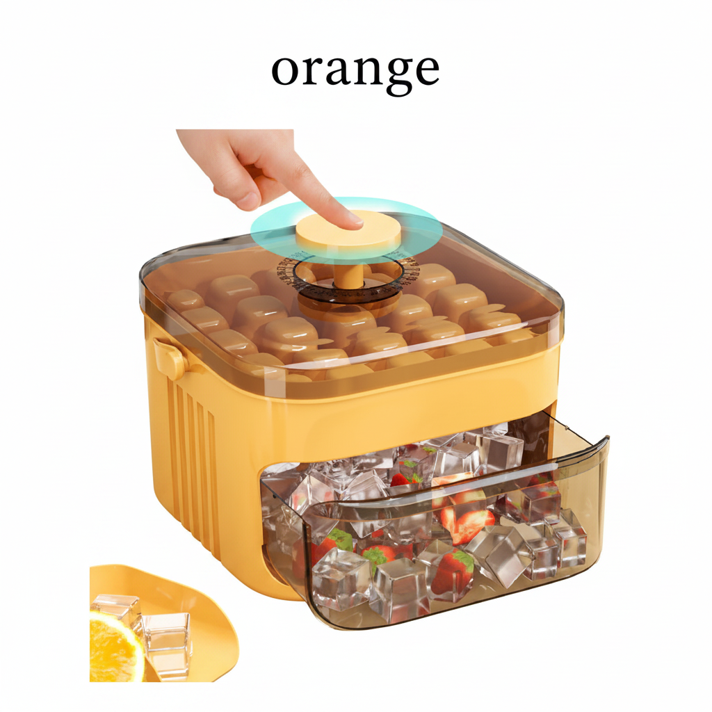 🧊Portable Ice Maker with Lid and Storage Box (50 cubes)