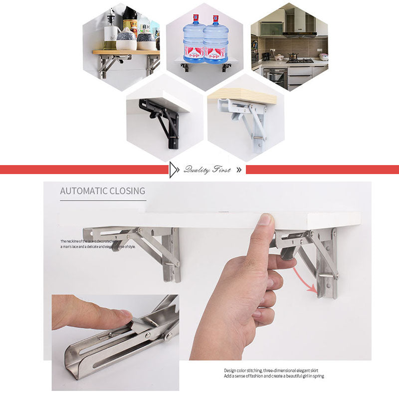 🥳2026 HOT SALE🥳🛋️📚 Fold in a Second, Declutter Instantly! Multi-use Bracket for a Tidy Kitchen/Study 🧱✨