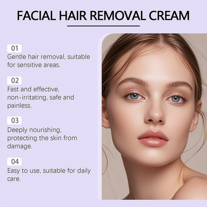 ⏰ Now only 50% off!🔥Buy 2 Get 1 Free🔥Gentle and Painless Facial Hair Removal Cream