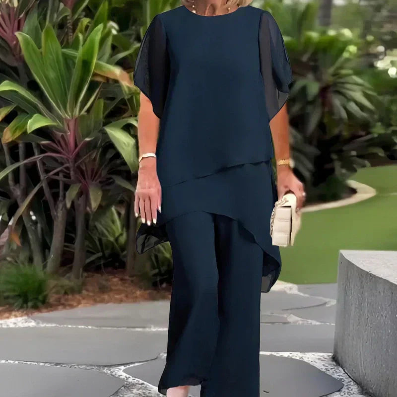 💥Charming Irregular Top & Wide Leg Pants Set