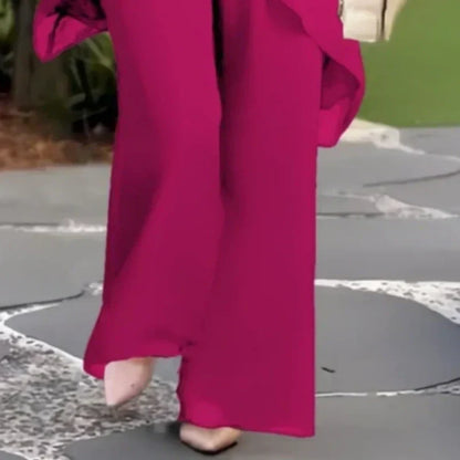 💥Charming Irregular Top & Wide Leg Pants Set