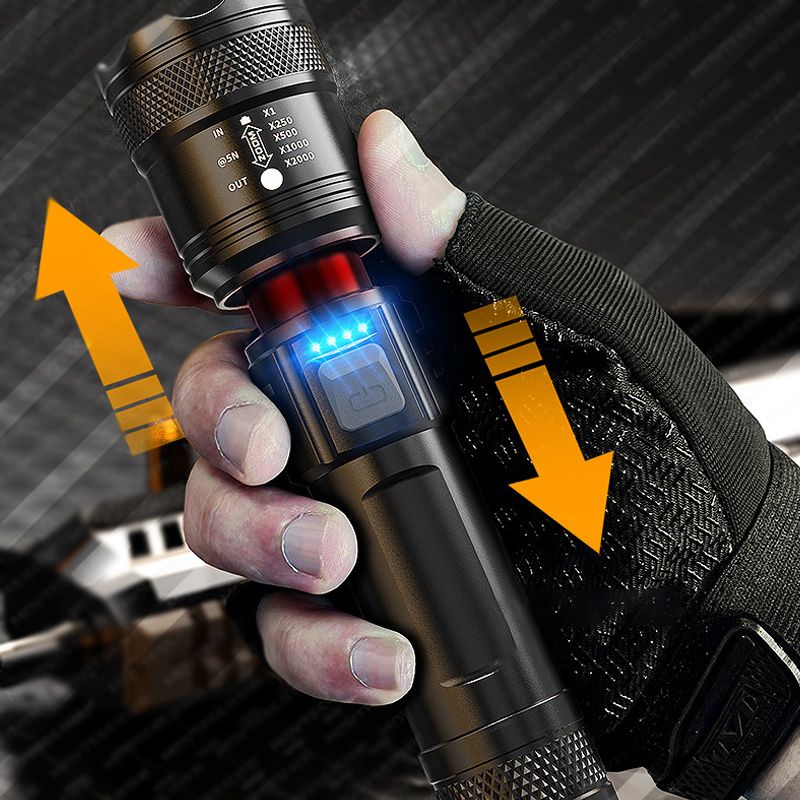 💥Super Strong Light Zoomable Flashlight