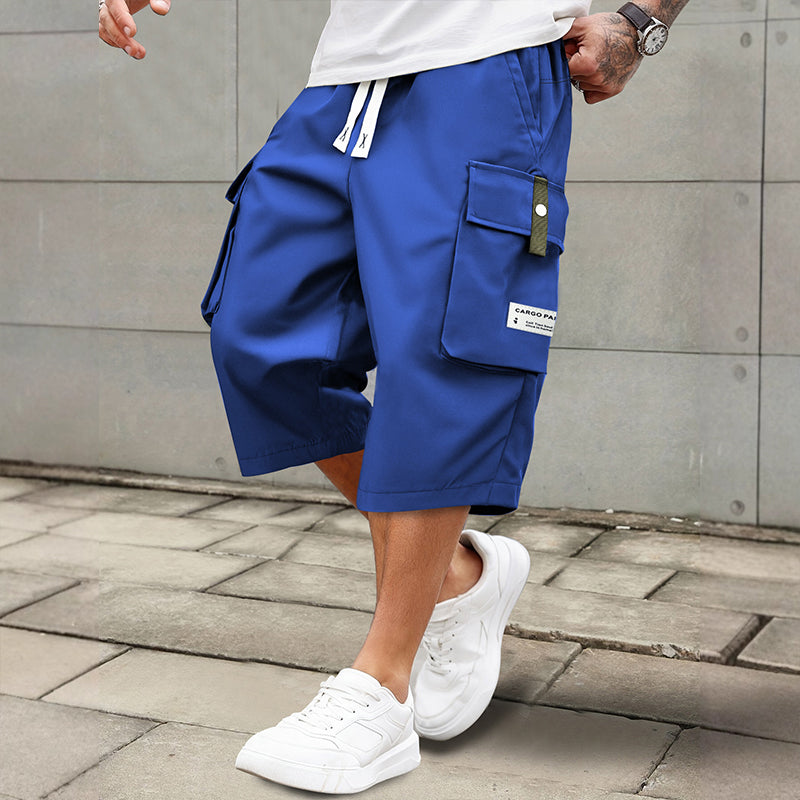 📢Men's Casual Drawstring Capri Cargo Pants