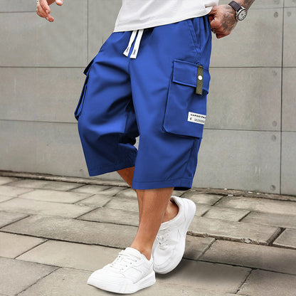 📢Men's Casual Drawstring Capri Cargo Pants