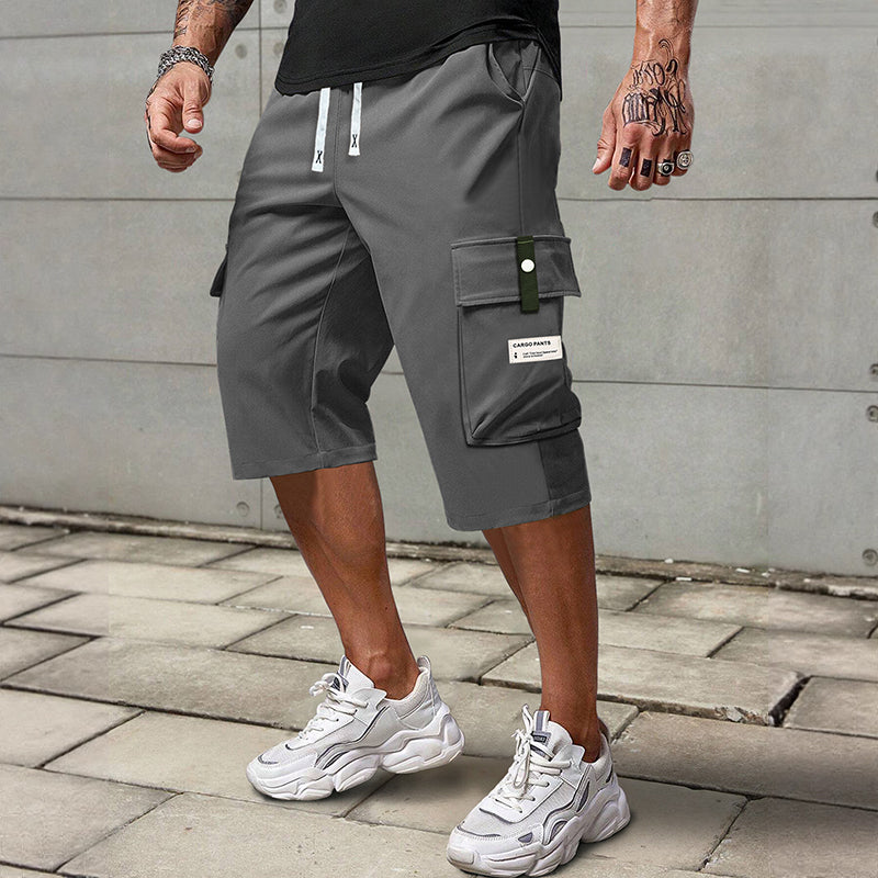 📢Men's Casual Drawstring Capri Cargo Pants