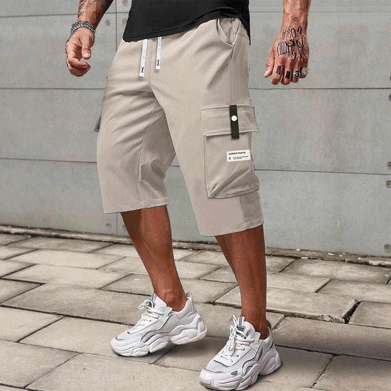 📢Men's Casual Drawstring Capri Cargo Pants
